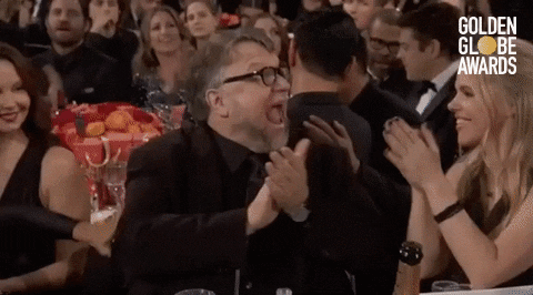 high five guillermo del toro GIF by Golden Globes