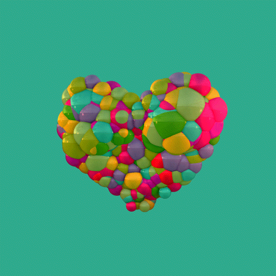 xponentialdesign love heart colors all GIF