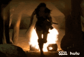 xena warrior princess fire GIF by HULU