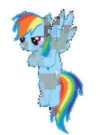 rezkydwiramadhika cartoon my little pony rainbow dash Sticker