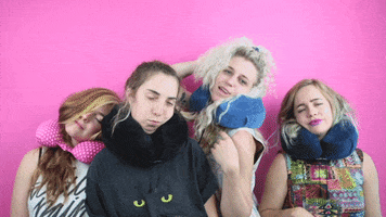 neck pillow posing GIF by Chastity Belt