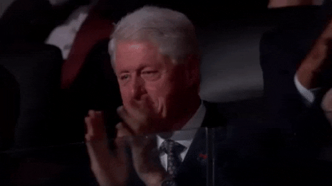 Bill Clinton Clap GIF by Democratic National Convention - Find &amp; Share on  GIPHY