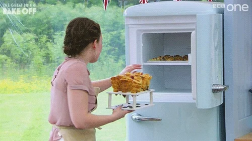 cant fit british bake off GIF