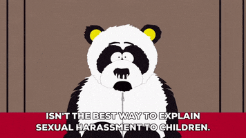 confused sexual harassment panda GIF by South Park 