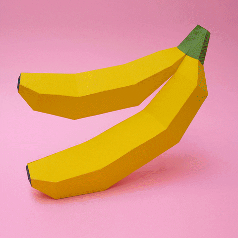 srkaito orange fruit banana paper GIF
