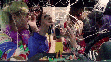 hardly art silly string GIF by Tacocat