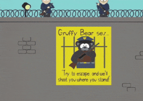 gun bear GIF by South Park 