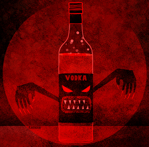 evil vodka GIF by Rebecca Hendin