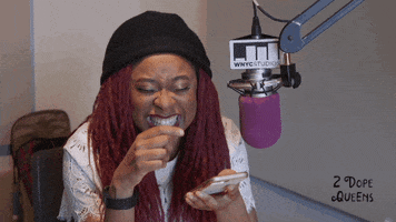 Phoebe Robinson Laughing GIF by 2 Dope Queens Podcast