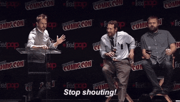 stop shouting chris hardwick GIF by New York Comic Con