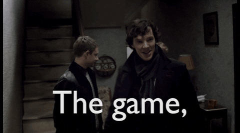 benedict cumberbatch the game is on GIF by Sherlock