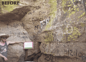 casaclimbersgmailcom #graffitiremoval #adoptacrag #accessfund #casaclimbers #climberstewards #prettyrock GIF