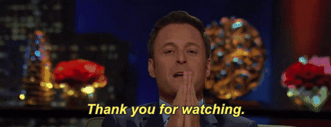 Thank You For Watching Season 12 Gif By The Bachelorette Find Share On Giphy