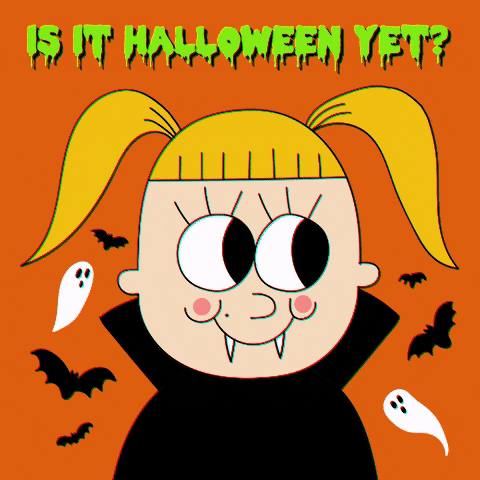 cute, halloween, cartoon, adorable, ghost, blonde, 8bit, bat, ghosts,  spoopy, 8-bit, bats, 8 bit, fangs, nightmare before christmas, nicole  daddona, the hangs, magic society, this is halloween, is it halloween yet,  waiting