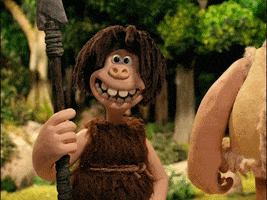 caveman smile GIF by Aardman Animations