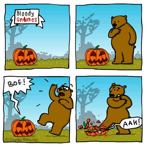 iSteef fall bear drawing autumn GIF