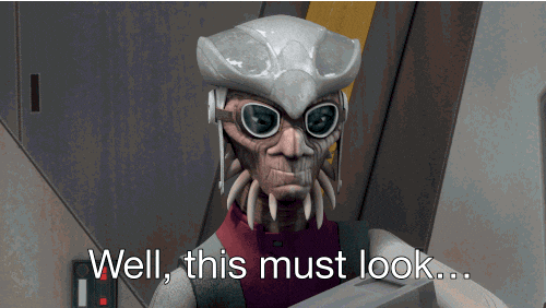 Awkward Hondo Ohnaka GIF by Star Wars - Find & Share on GIPHY