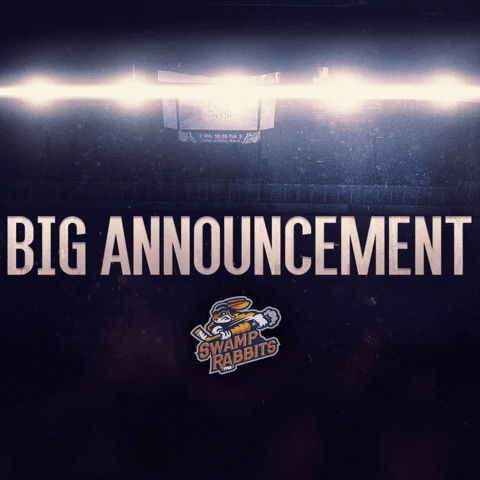 big  announcement GIF by Greenville Swamp Rabbits