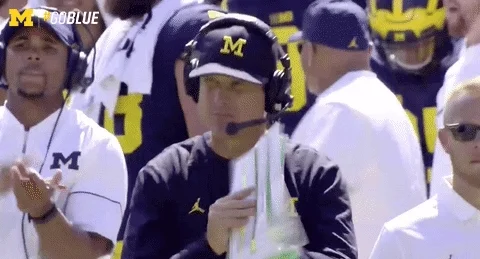 Excited Michigan Football GIF