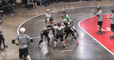 Sigourney_Cleaver jamming roller derby qcrg GIF
