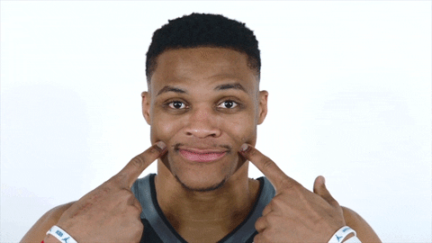 Russell westbrook smile gif by nba - find & share on giphy