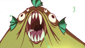 smoshmosh animation cartoon hungry monster GIF
