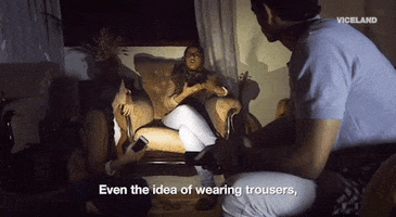 trousers even the idea of wearing trousters causes many problems GIF by STATES OF UNDRESS