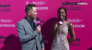 kelly rowland laughing GIF by Billboard Music Awards