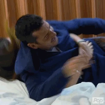 danny wood falling off the bed GIF by Rock This Boat: New Kids On The Block