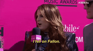 meghan trainor i fell on fallon GIF by Billboard Music Awards
