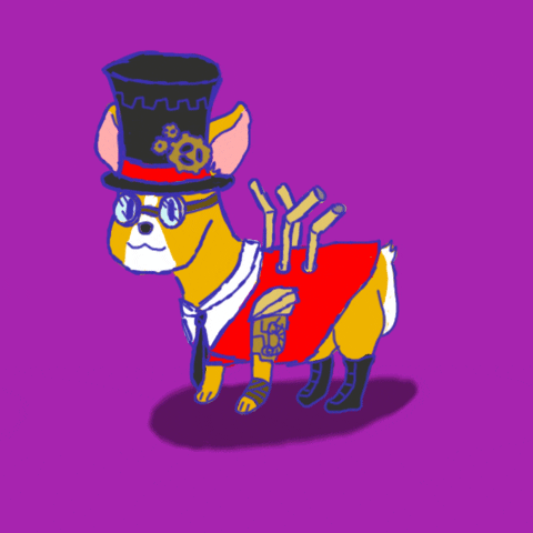 top hat dog GIF by NeonMob