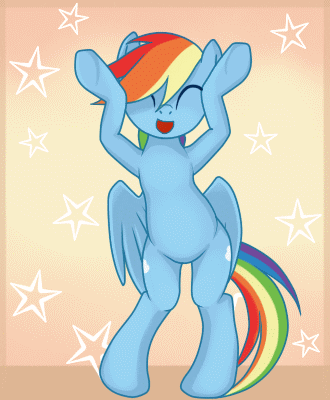 janineadkins dancing excited mlp rainbow dash GIF