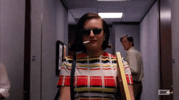 Peggy Olson from Mad Men in Sunglasses at Work