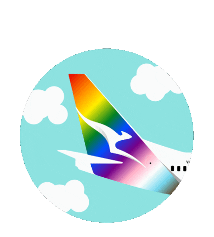 Mardi Gras Rainbow Sticker by Qantas