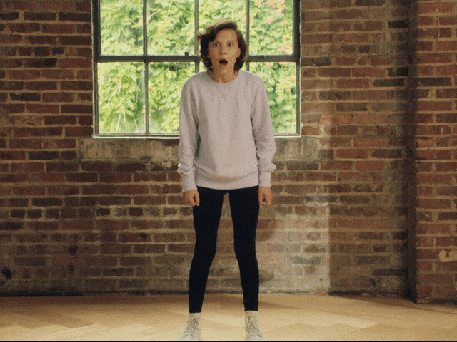 Converse reaction happy excited jump GIF