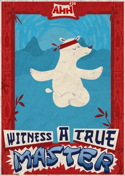 polar bear happiness GIF by Christina Lu