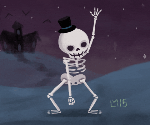 Image result for cute skeleton dancing gif