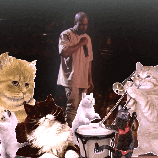 kanye west cats GIF by Becky Chung