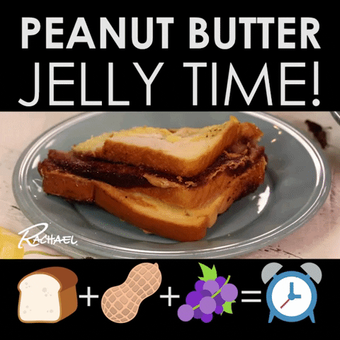 rachaelrayshow gif butter jelly peanut GIF