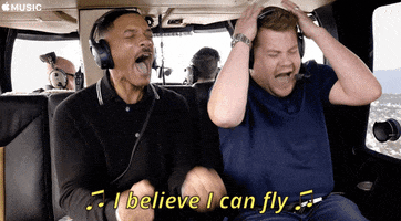 i believe i can fly GIF by Carpool Karaoke: The Series on Apple Music