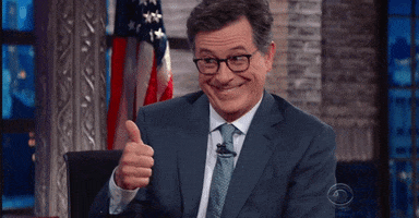 Stephen Colbert Thumbs Up GIF by The Late Show With Stephen Colbert