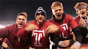 Football Fans GIF by Temple Owls