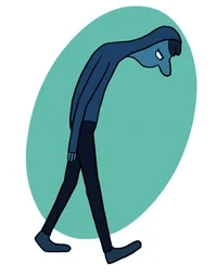 kirun sad walk depressed walk cycle GIF