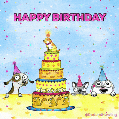Celebrate Happy Birthday GIF by Red and Howling
