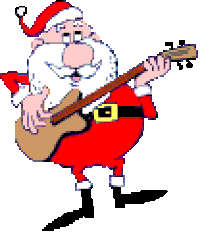 Christmas Guitar Sticker