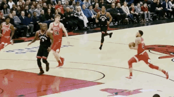 floating slow motion GIF by Chicago Bulls