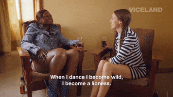 When I Dance I Become Wild I Become A Lioness Dancing GIF by STATES OF UNDRESS