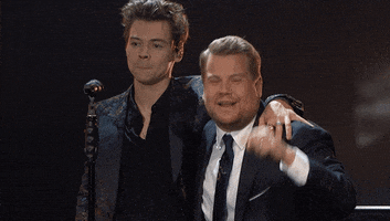 harry styles salute GIF by The Late Late Show with James Corden