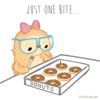 donuts eating GIF by SLOTHILDA
