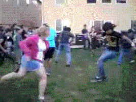 lechelech dancing raver fat girl GIF